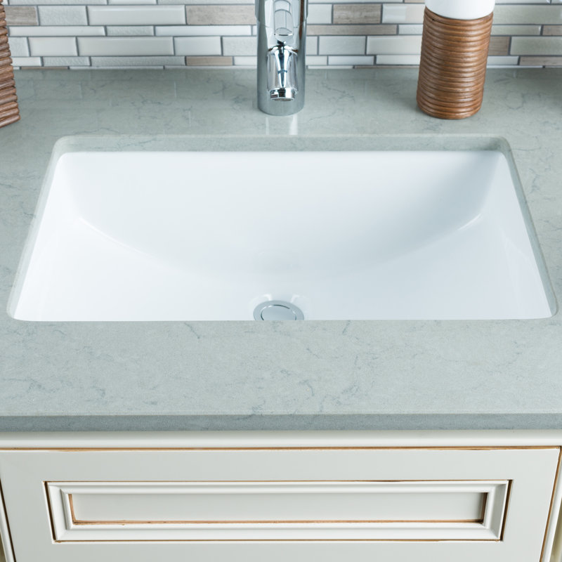 small rectangular undermount bathroom sink